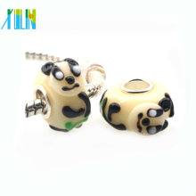 forma de la joyería cuproníquel plateado granos de panda núcleo de plata